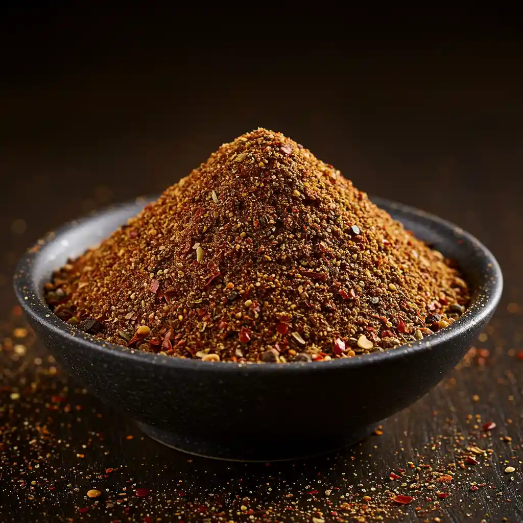 Smoky Chili Spice Blend in Black Bowl